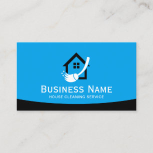 Carte De Visite Logo de la maison Nettoyage à domicile Service dom