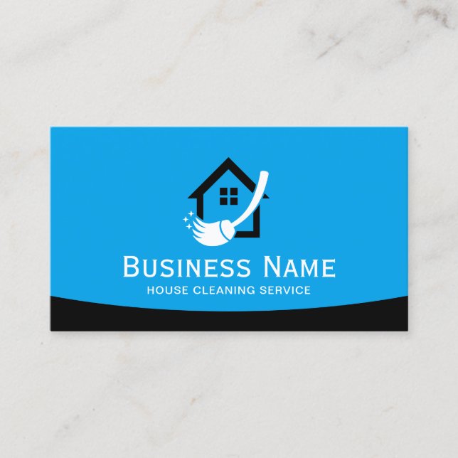 Carte De Visite Logo de la maison Nettoyage à domicile Service dom (Devant)