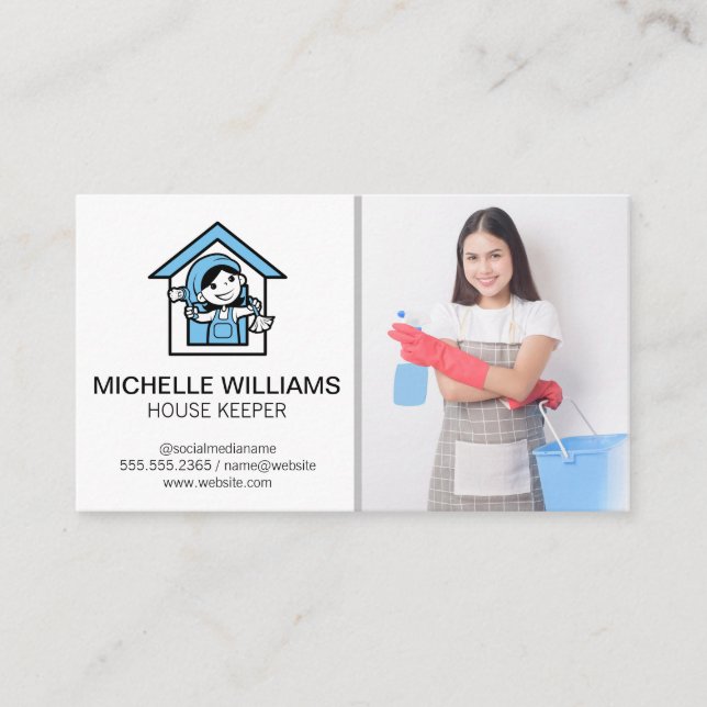 Carte De Visite Logo de la maison | Teneur de maison (Devant)
