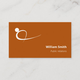 Carte De Visite Logo de la personne Orange Modern Motion
