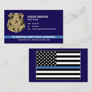 Carte De Visite Logo de la police Employé Département de police