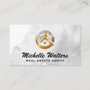 Carte De Visite Logo de la propriété immobilière moderne Lux