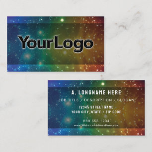Carte De Visite Logo de la société artisanale Rainbow Cosmic Galax