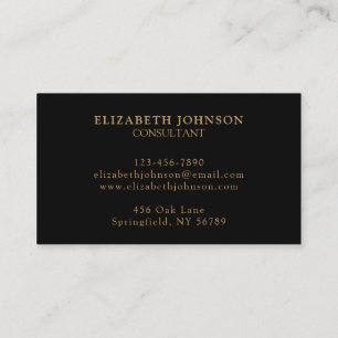 Carte De Visite Logo de la société moderne Professional Black & Go