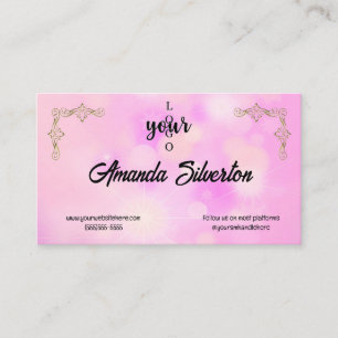 Carte De Visite Logo de la société Pink and Gold