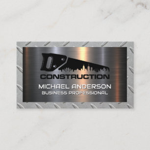 Carte De Visite Logo de la ville de Saw   Construction métallique 