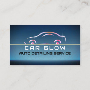 Carte De Visite Logo de la voiture de nettoyage, nettoyage automat