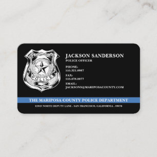 Carte De Visite Logo de l'agent de police du département de l'appl