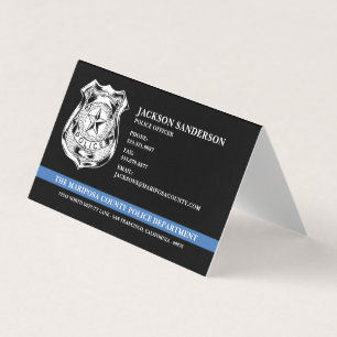 Carte De Visite Logo de l'agent de police du département de l'appl