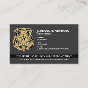 Carte De Visite Logo de l'agent de police du département de l'appl