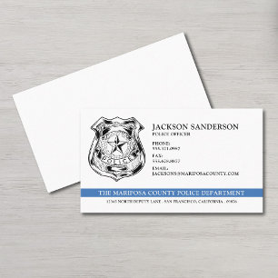 Carte De Visite Logo de l'agent de police du département de l'appl