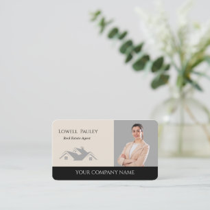 Carte De Visite Logo de l'agent immobilier promotionnel immobilier