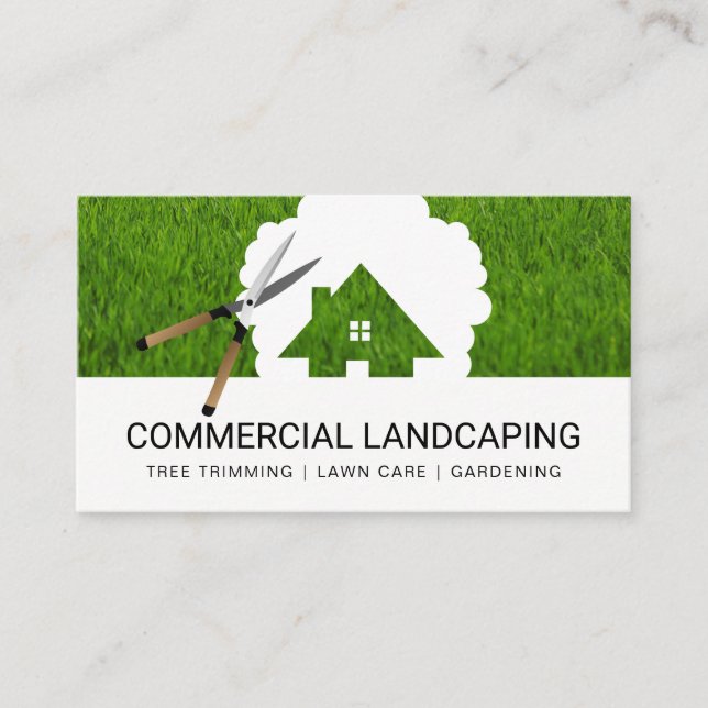 Carte De Visite Logo de l'arbre d'accueil | Herbe | Cheveux (Devant)