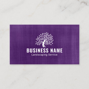 Carte De Visite Logo de l'arbre d'aménagement paysager et d'entre