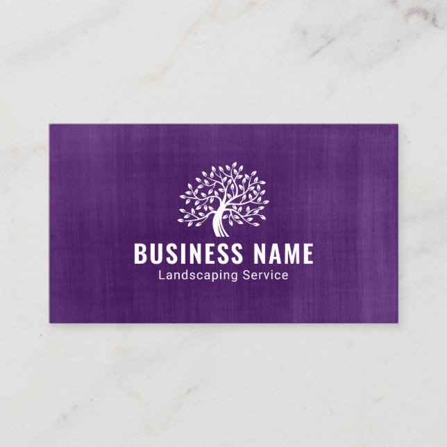 Carte De Visite Logo de l'arbre d'aménagement paysager et d'entret (Devant)