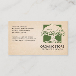 Carte De Visite Logo de l'arbre de chêne