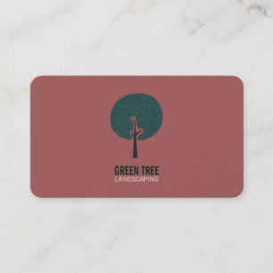 Carte De Visite Logo de l'arbre (gris)