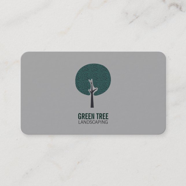 Carte De Visite Logo de l'arbre (gris) (Devant)