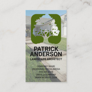 Carte De Visite Logo de l'arbre paysager Résidentiel
