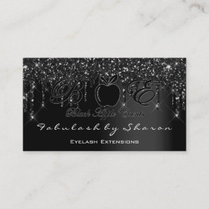 Carte De Visite Logo de l'artiste de maquillage Eyelash Black Drip