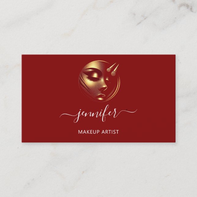 Carte De Visite Logo de l'artiste de maquillage professionnel Lash (Devant)