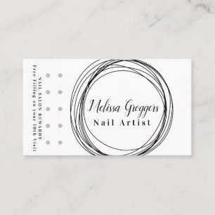 Carte De Visite Logo de l'artiste ongle moderne récompenser Cercle