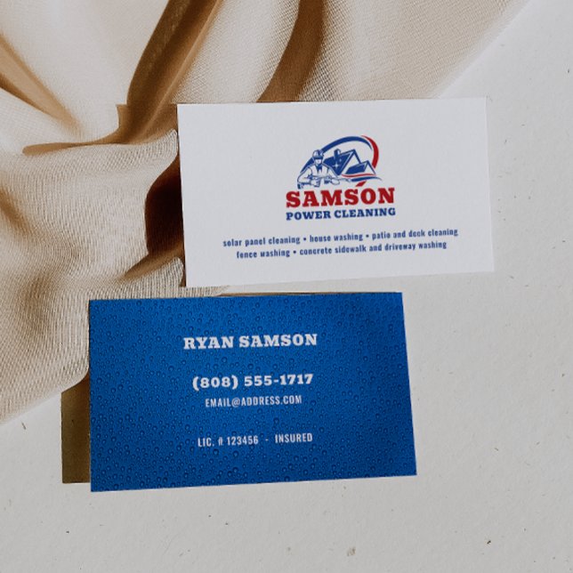 Carte De Visite Logo de lavage de pression (Créateur téléchargé)