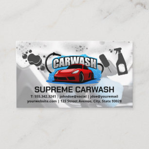 Carte De Visite Logo de lavage de voiture   Icônes de nettoyage