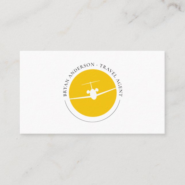 Carte De Visite Logo de l'avion à réaction (Devant)
