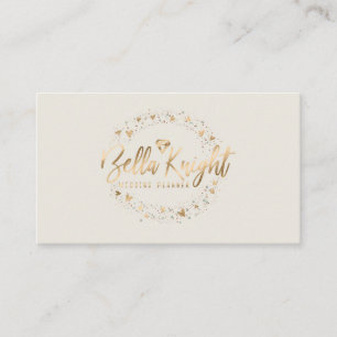 Carte De Visite Logo de l'Elegant Diamond Faux Gold Foil Company