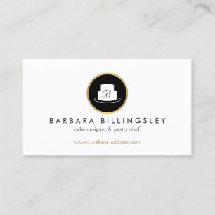 Carte De Visite Logo de l'Emblème de Gâteau vintage Boulangerie II