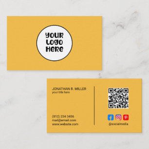 Carte De Visite Logo de l'entreprise Code QR des médias sociaux Ja