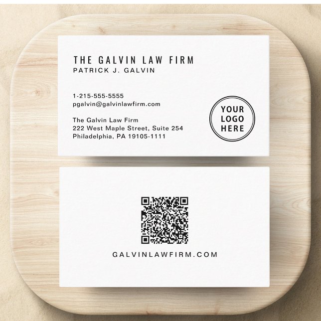 Carte De Visite Logo de l'entreprise Code QR Employé (Capture attention, make connections, and leave a lasting impression with our modern QR business card)