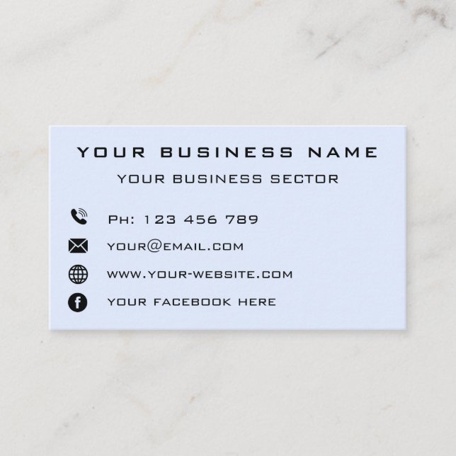 Carte De Visite Logo de l'entreprise Coordonnées Professionnel - (Devant)