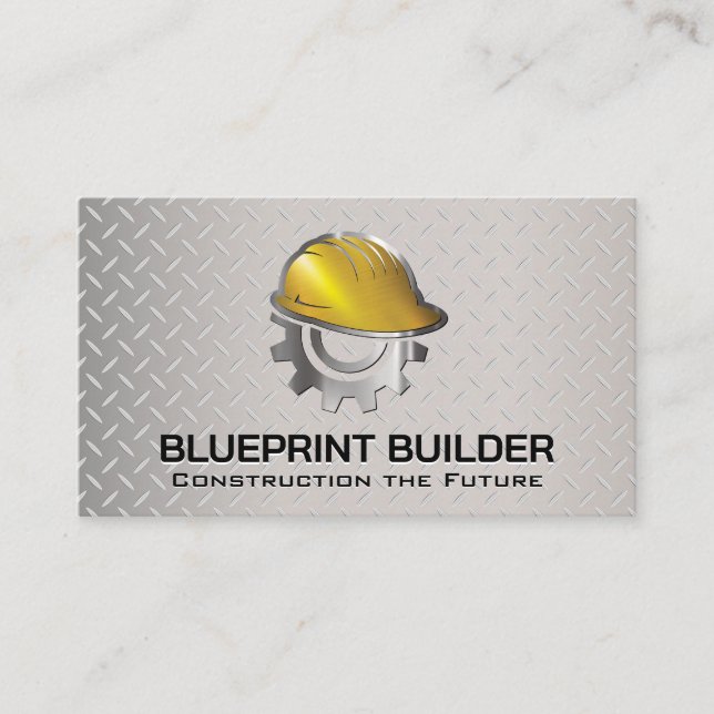 Carte De Visite Logo de l'entreprise de construction | Arrière - p (Devant)