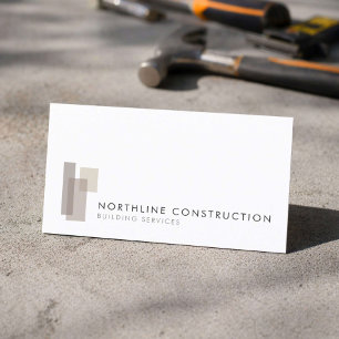 Carte De Visite Logo de l'entreprise de construction moderne