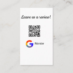 Carte De Visite logo de l'entreprise de révision Google Scan QR re