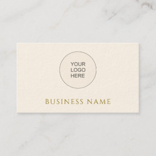 Carte De Visite Logo de l'entreprise Modèle Gold Look Texte