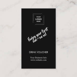 Carte De Visite Logo de l'entreprise moderne Black Custom Logo