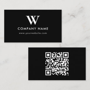 Carte De Visite Logo de l'entreprise Monogramme Site Web Scannable