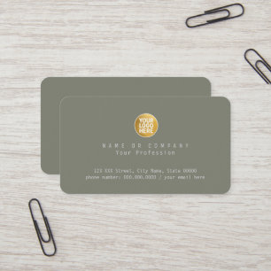 Carte De Visite Logo de l'entreprise Nom de l'entreprise Élégant 