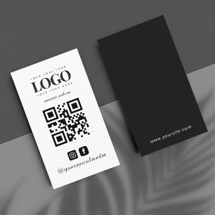 Carte De Visite Logo de l'entreprise personnalisée et Instagram Fa