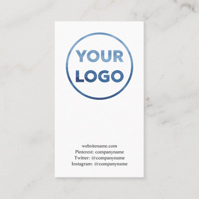Carte De Visite Logo de l'entreprise personnalisée minimal (Devant)