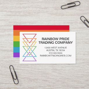 Carte De Visite Logo de l'entreprise Triangle Arc-en-ciel Fierté d
