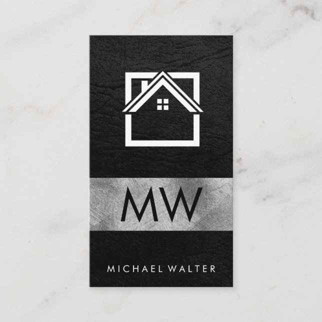 Carte De Visite Logo de l'immobilier résidentiel moderne (Devant)