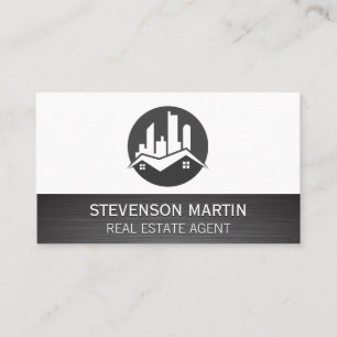 Carte De Visite Logo de l'immobilier résidentiel moderne