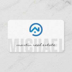 Carte De Visite Logo de l'immobilier stylisé moderne Rénovation