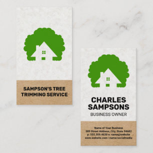 Carte De Visite Logo de l'intérieur et de l'arbre   Paysage
