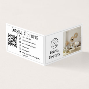 Carte De Visite Logo de location minimal   Code QR personnalisé