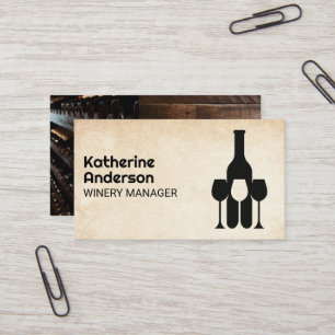 Carte De Visite Logo de lunettes de bouteille   Collection de vins